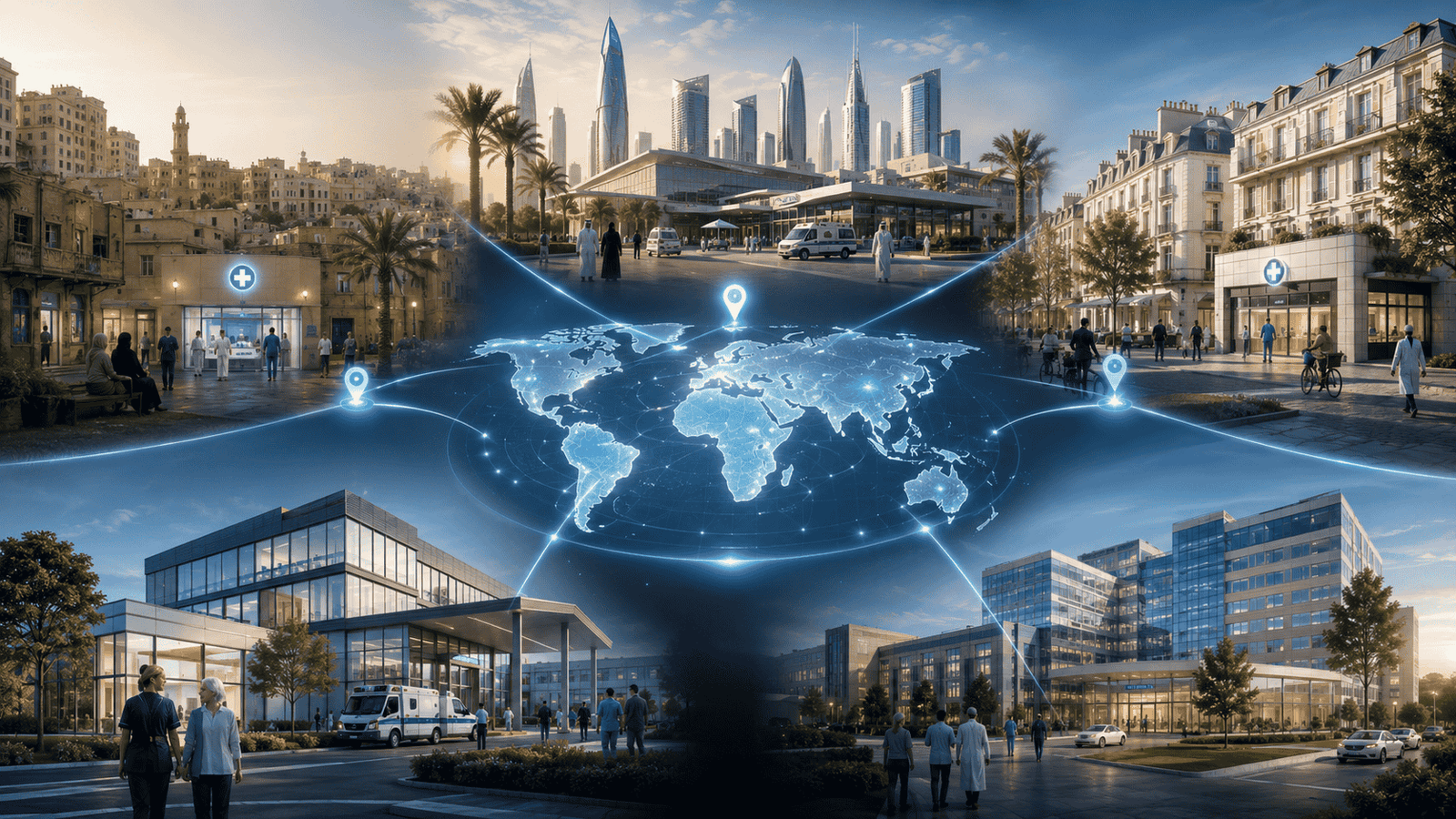 Healthcare market strategy across different global locations